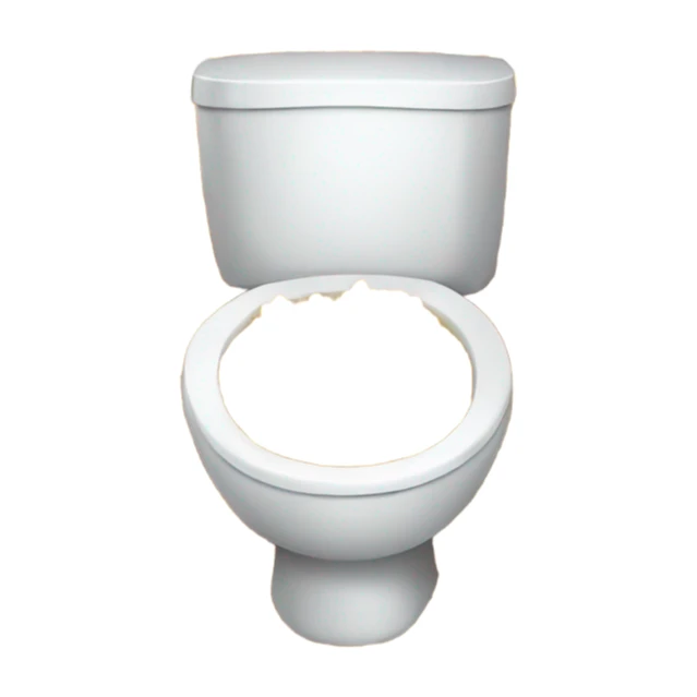 Toilet bowl with corn sticker