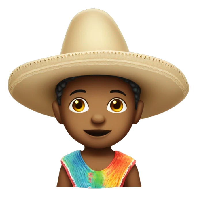 Crazy baby wearing sombrero sticker