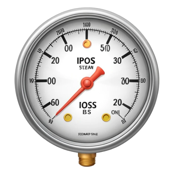 pressure gauge releasing steam sticker