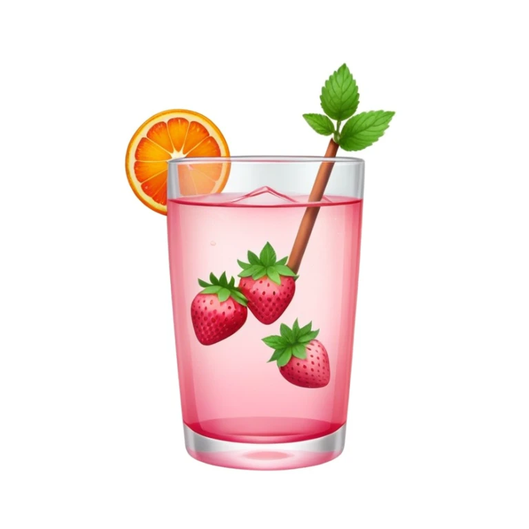 strawberry mint water next to cinnamon and orange water sticker