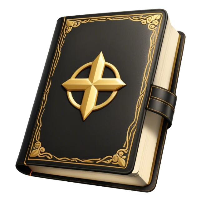 A black and gold book with an aged leather texture, embossed a, silhouette, exuding wisdom, mastery, and the relentless pursuit of greatness. - book on mastery  sticker