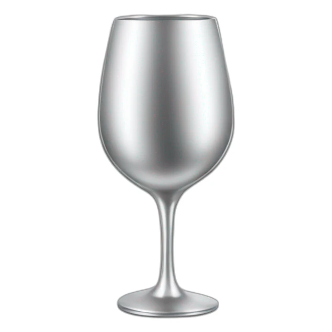 A reflective, crinkled silver or foil hides a wine glass shape, like a stemmed wine glass sticker