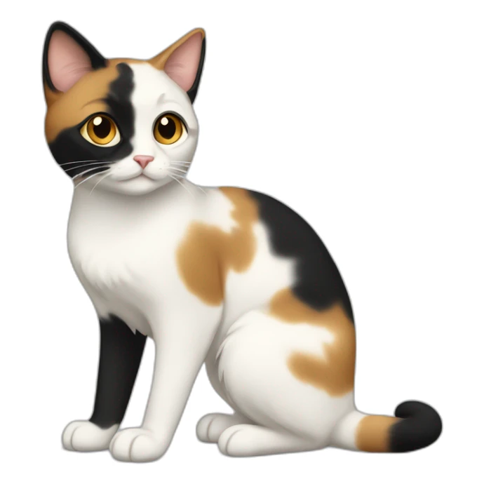 calico cream cat with black calico cat sticker