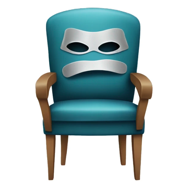 chair wearing theatre mask sticker