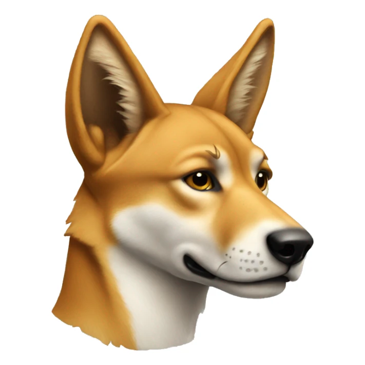 Side profile of dingo  sticker