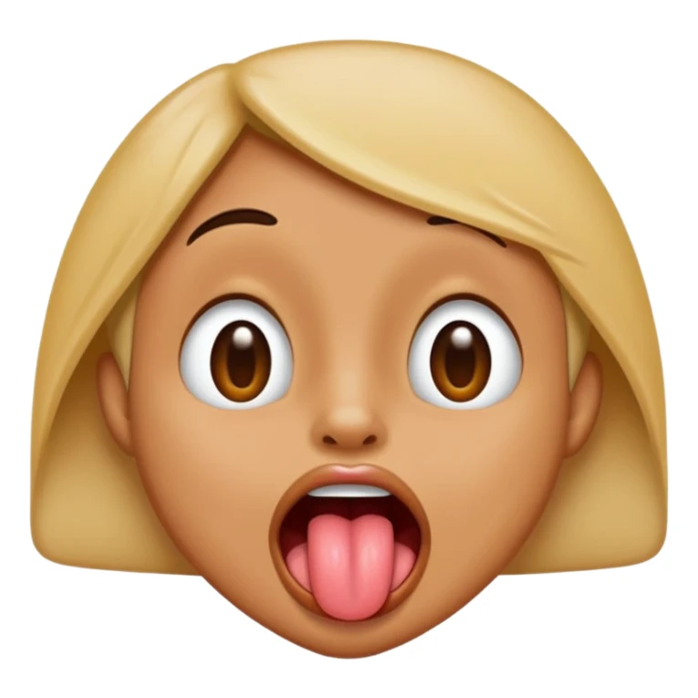 Person sticking out their tongue sticker