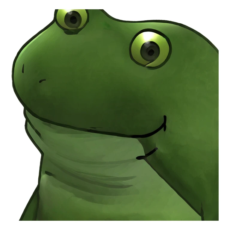 frog sitting on a lily pad sticker