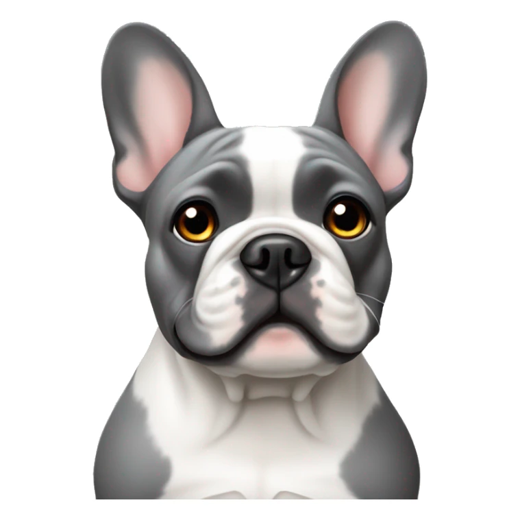 Grey French bulldog with white spot  sticker