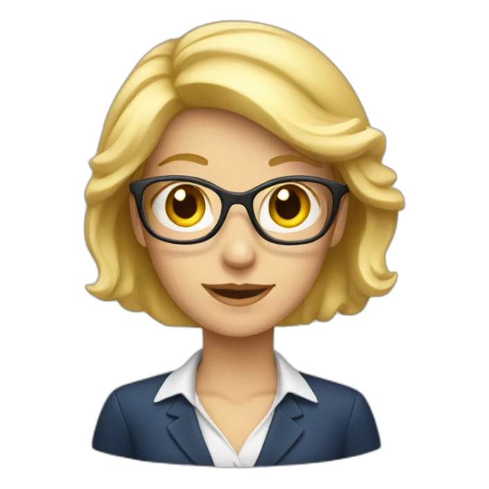 A blond French teacher woman. sticker