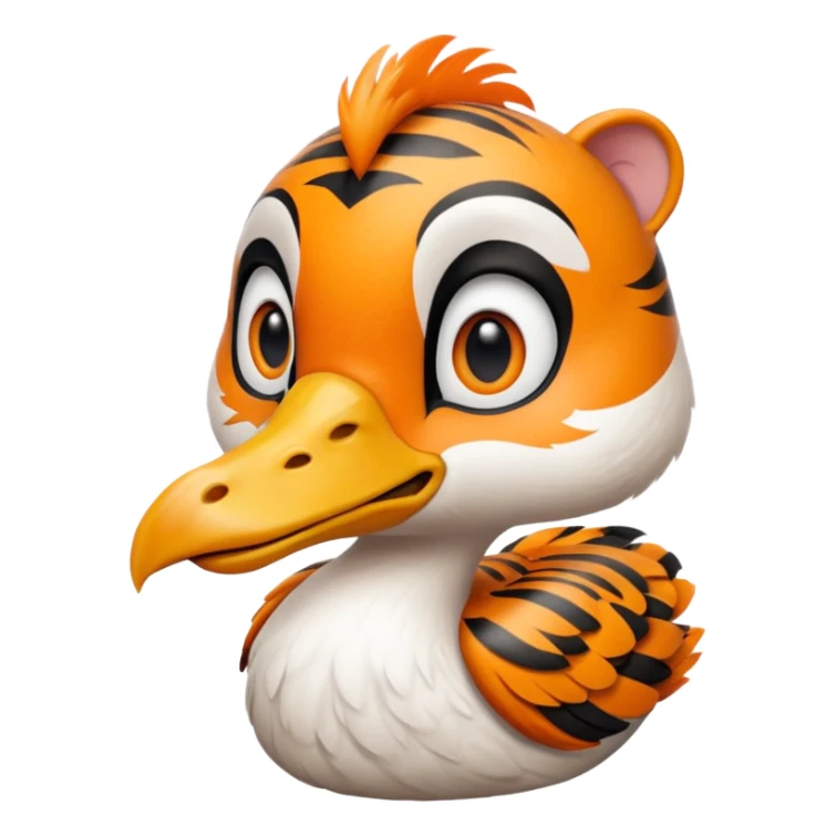 A fusion of a goose and a tiger sticker