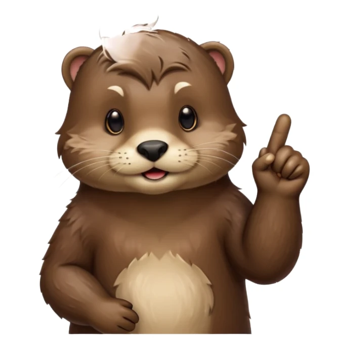 i want you make this otter 🦦 rise middle finger sticker
