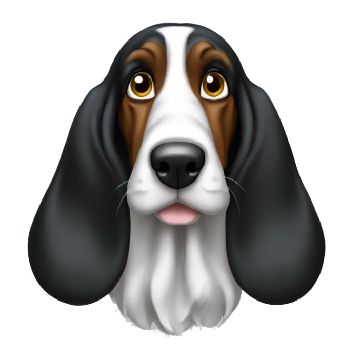 Black basset long body big ears sticker