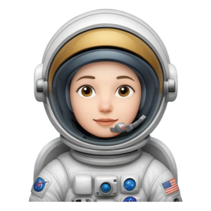Astronaut floating in space no face only helmet sticker