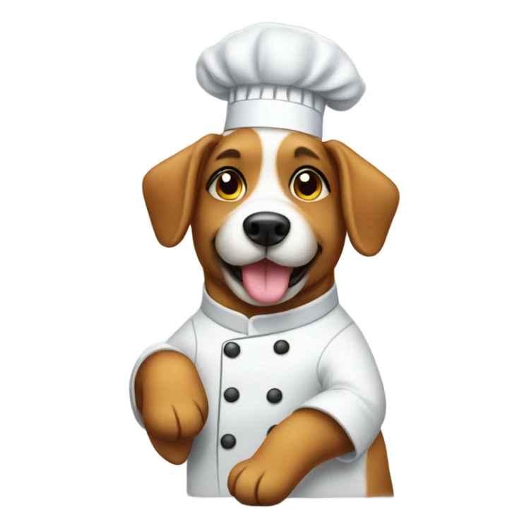 Dog as chef in wheelchair sticker