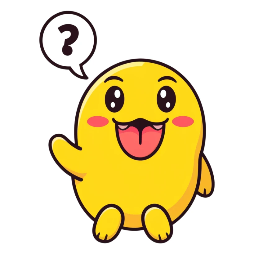 Yellow￼ tongue out emoji with hand on each side sticker