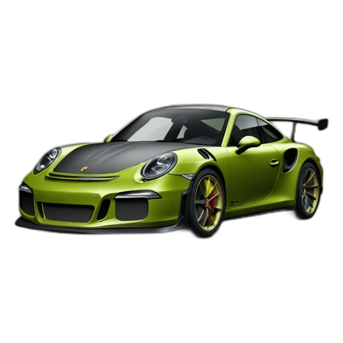 Olive Green Porsche gt3 rs sticker