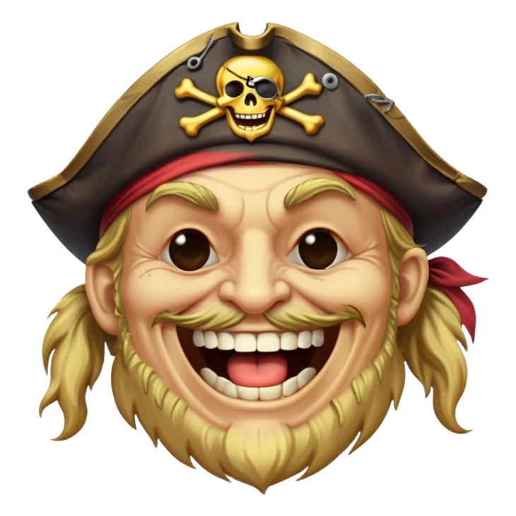 pirate laughing sticker