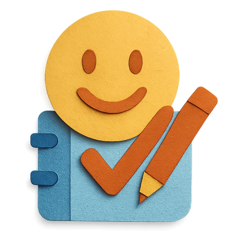 habit symbol, paper craft style sticker