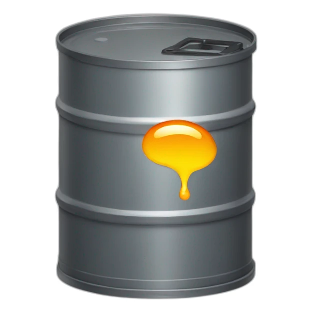 Oil barrel. a drop of oil on it sticker