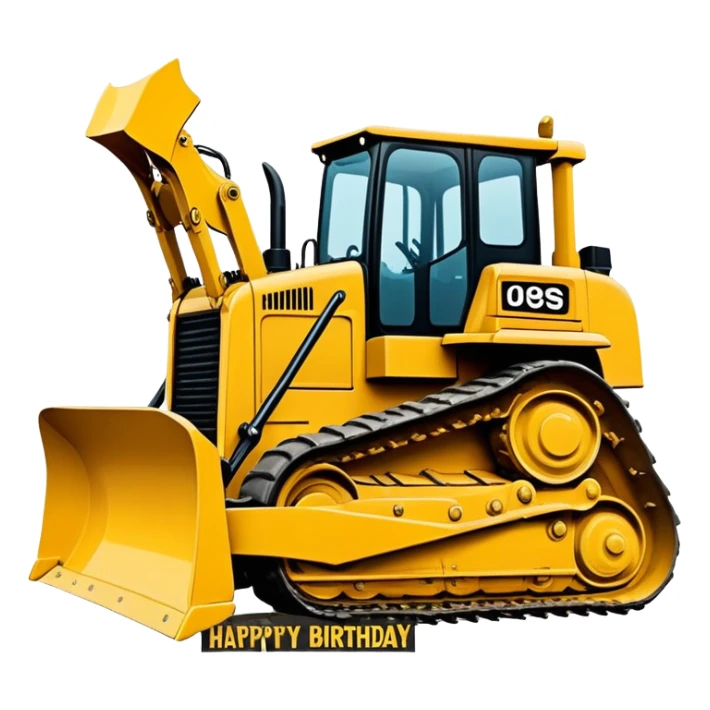 Happy birthday Windsor Ontario with a bull dozer sticker
