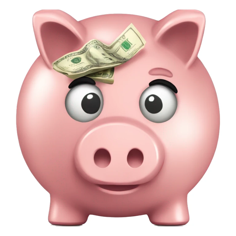 saving money in euros piggy bank sticker