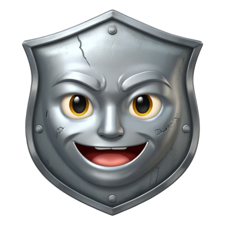 you know the emoji "sadge". i want a shield with that same expression and face :shieldge: like a sad shield sticker