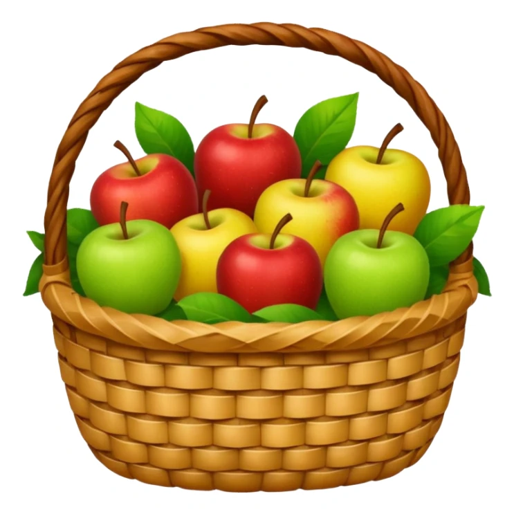 cozy basket of apples after apple picking @ghibli sticker