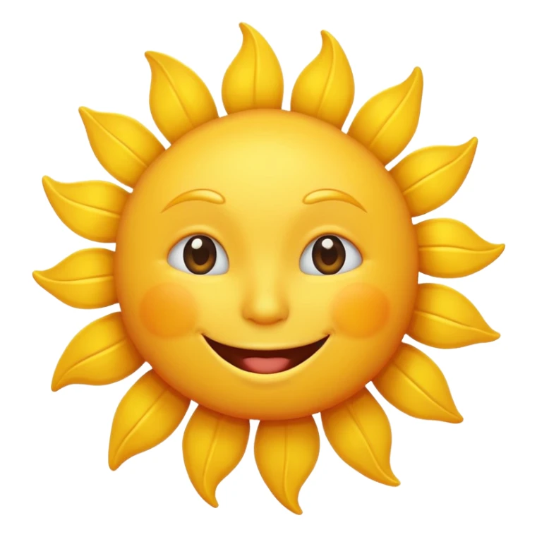 smiling sun emoji, bright and cheerful sticker