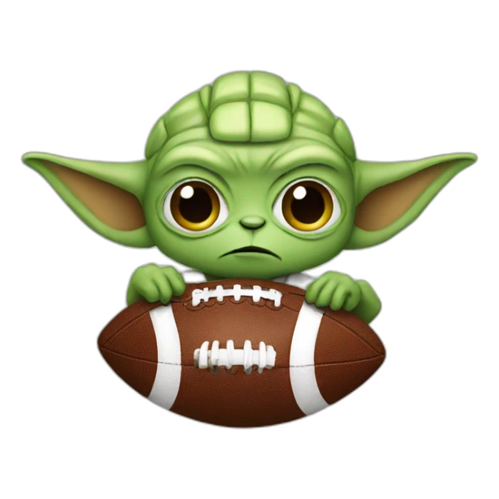 football yoda sticker