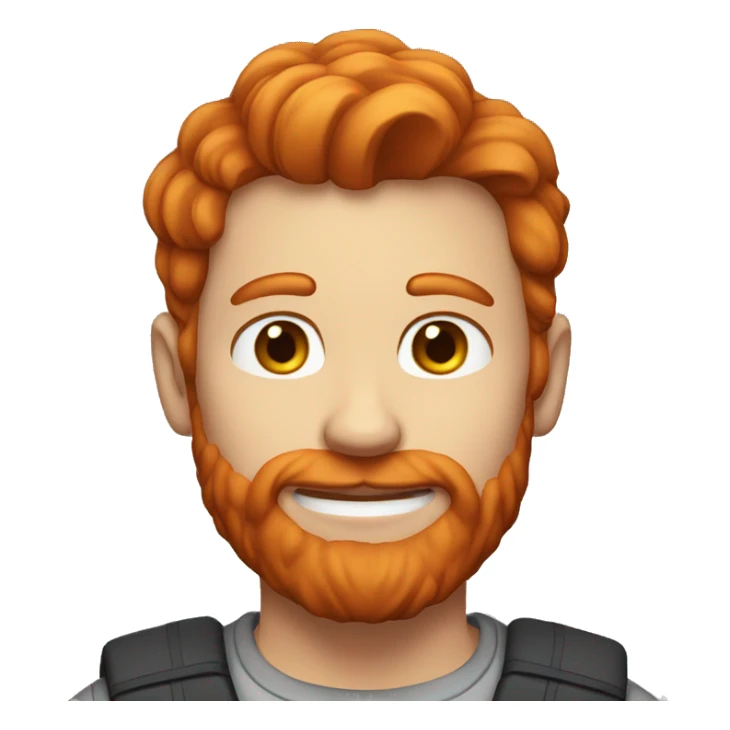 a redhead white guy with no beard that looks young and happy  sticker