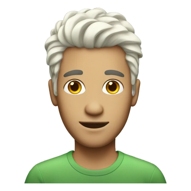 Individual white Gay man with rainbow hair headshot sticker