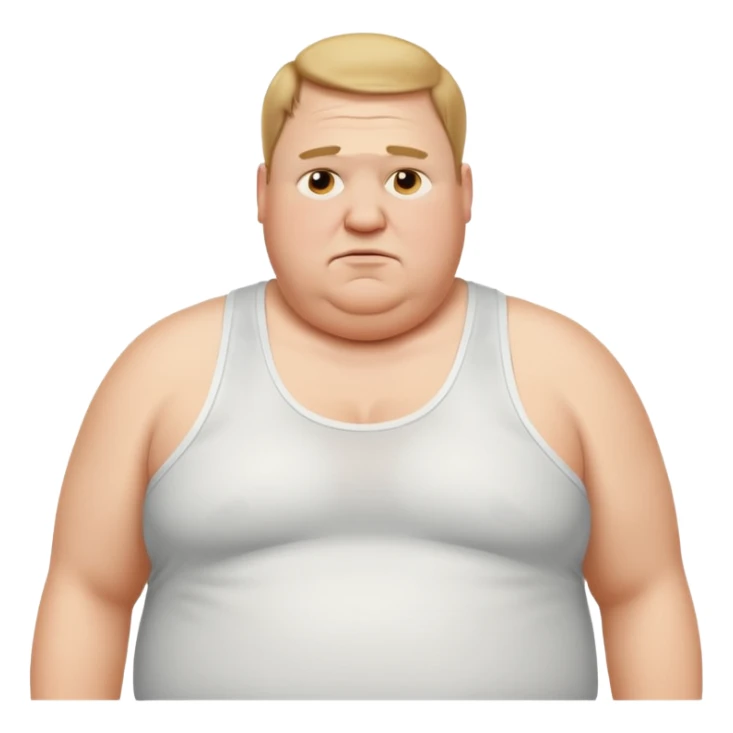 obese middle aged white man in wifebeater sticker