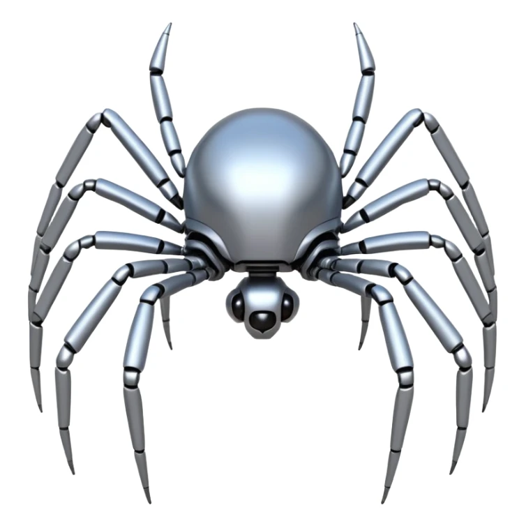 completely symetrical 4 legged robot. center square with spider leg extending from each corner sticker