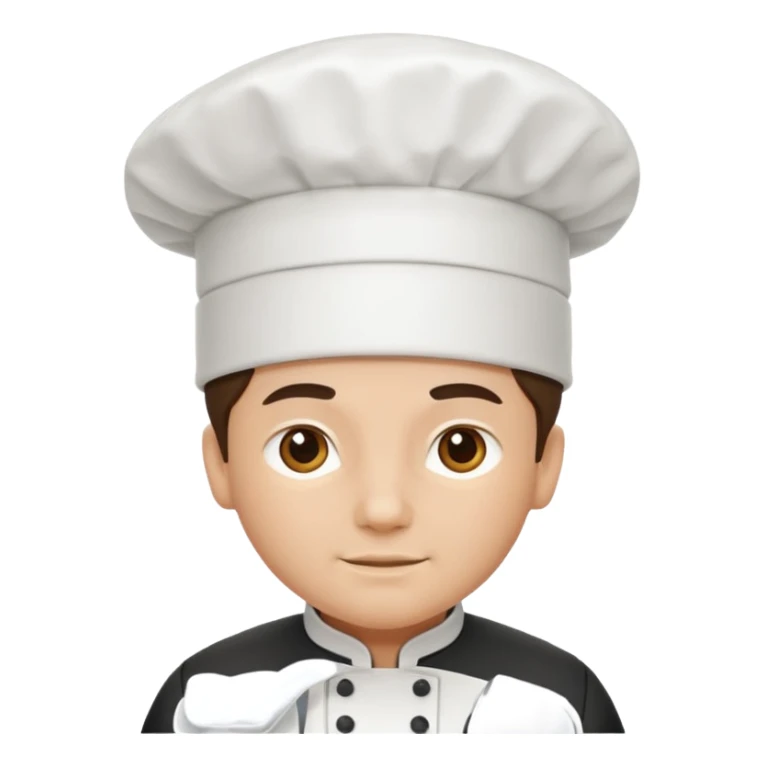 A white chef hat sticker