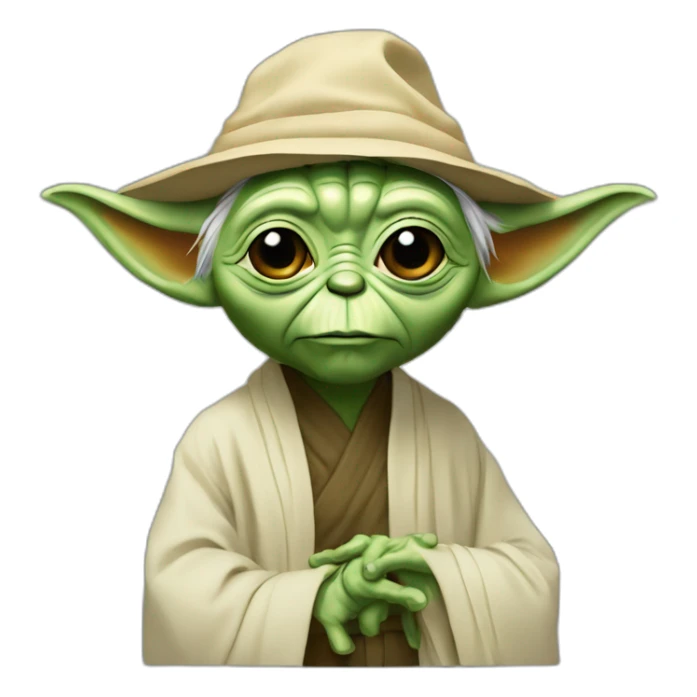 Maître Yoda qui boit de l oasis sticker