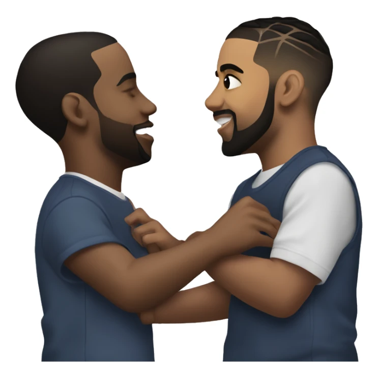 Drake and Kendrick Lamar showing affection to each other  sticker