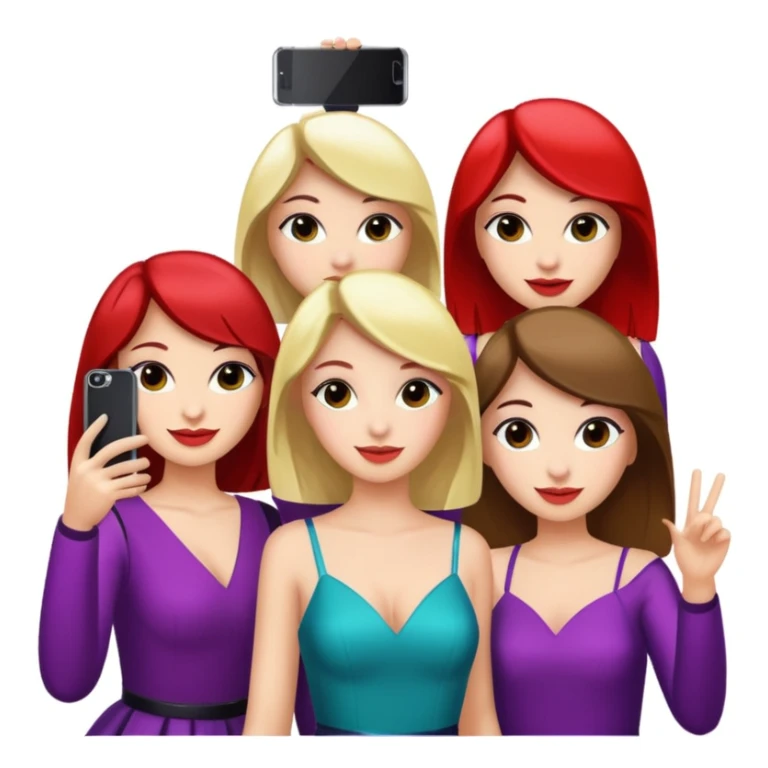 girls taking selfie in club sticker