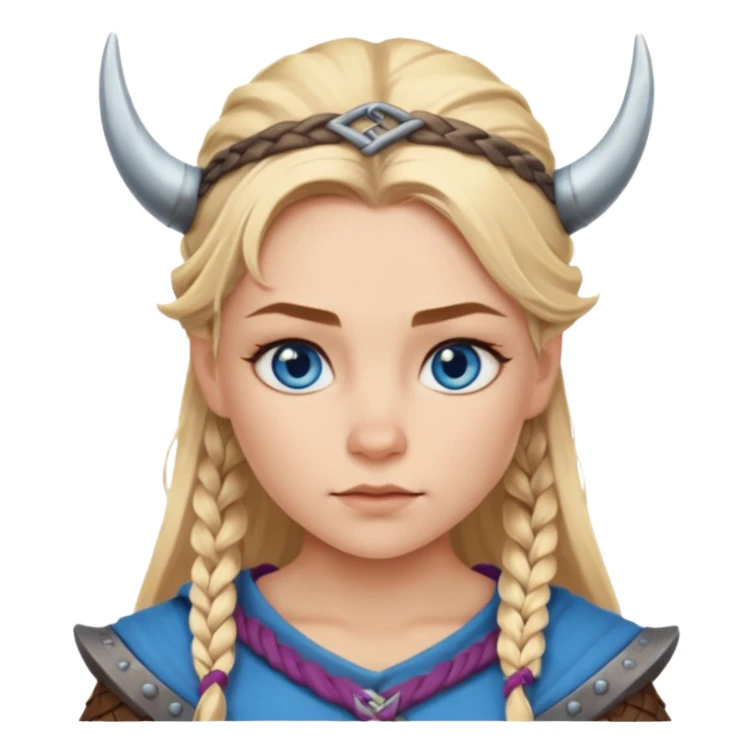 Viking female with blue eyes and blonde hair sticker