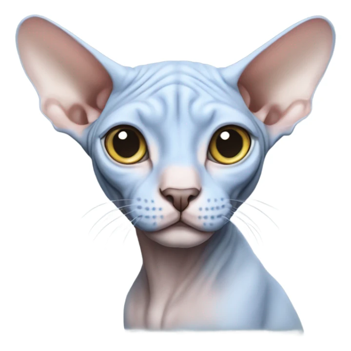 Sphynx Full Body blue eyes sticker