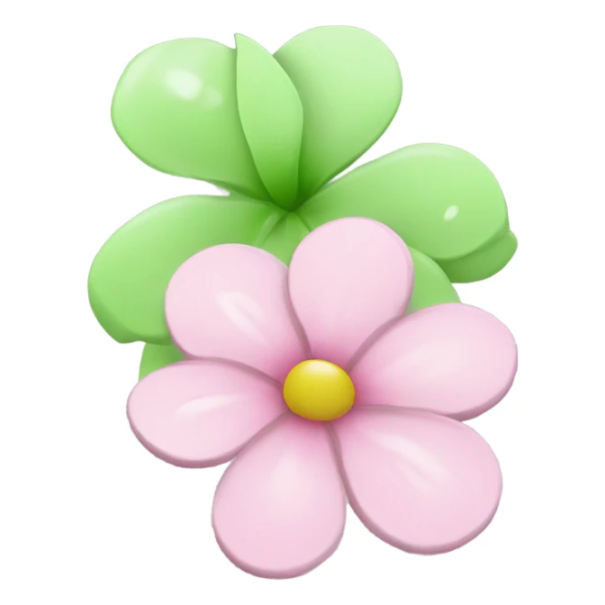 light pink and light green flower with rain sticker
