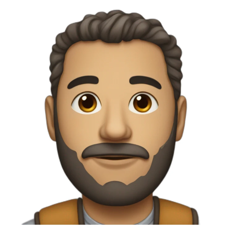 cartoon portrait of Andre Saraive sticker