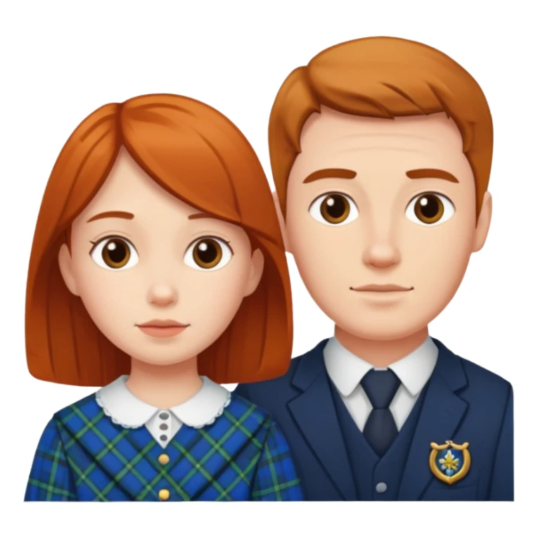 scottish family with son and daughter sticker