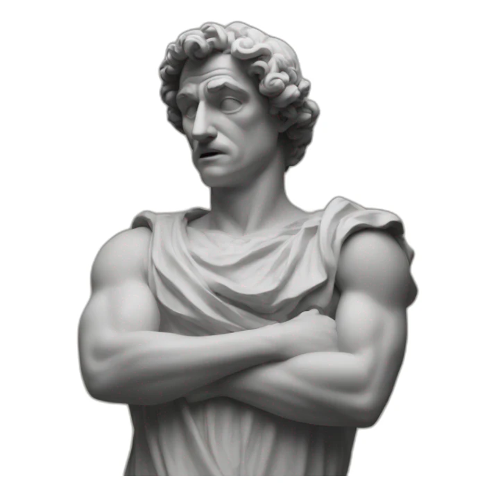 Italian statue saying shut up sticker