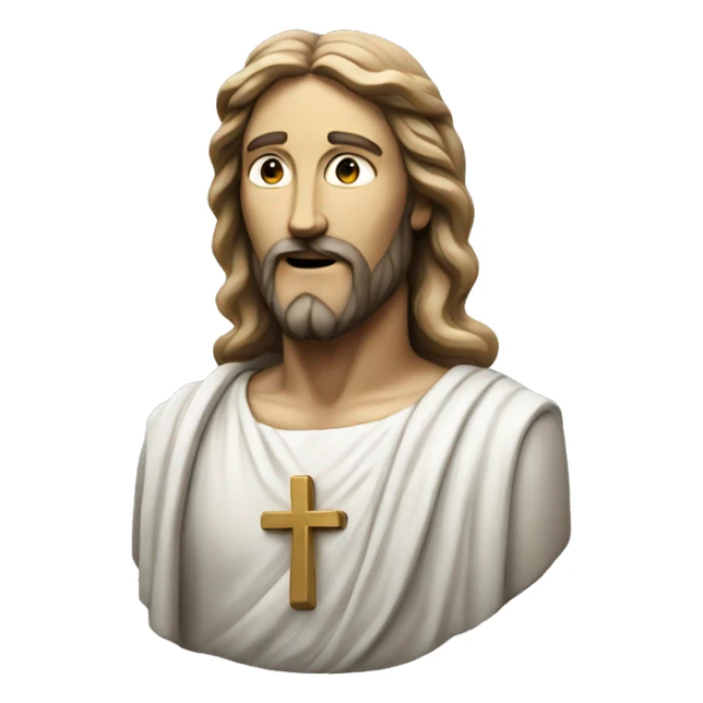 christ statue sticker