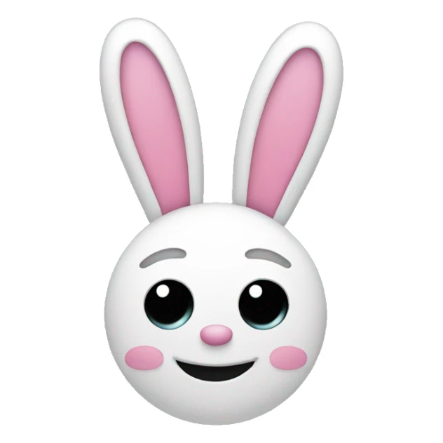 smiley face with the bunny ears sticker