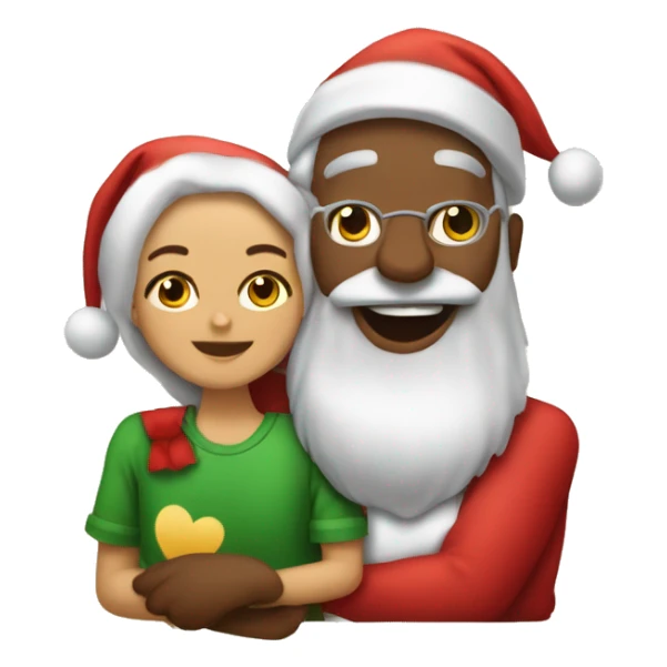 Cara de enamorada con hirió de papá Noel sticker