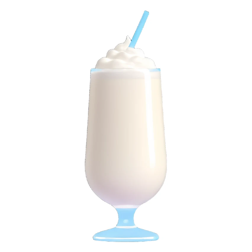 A cold Turkish yogurt drink served in a glass, white and frothy, sometimes with bubbles on top sticker
