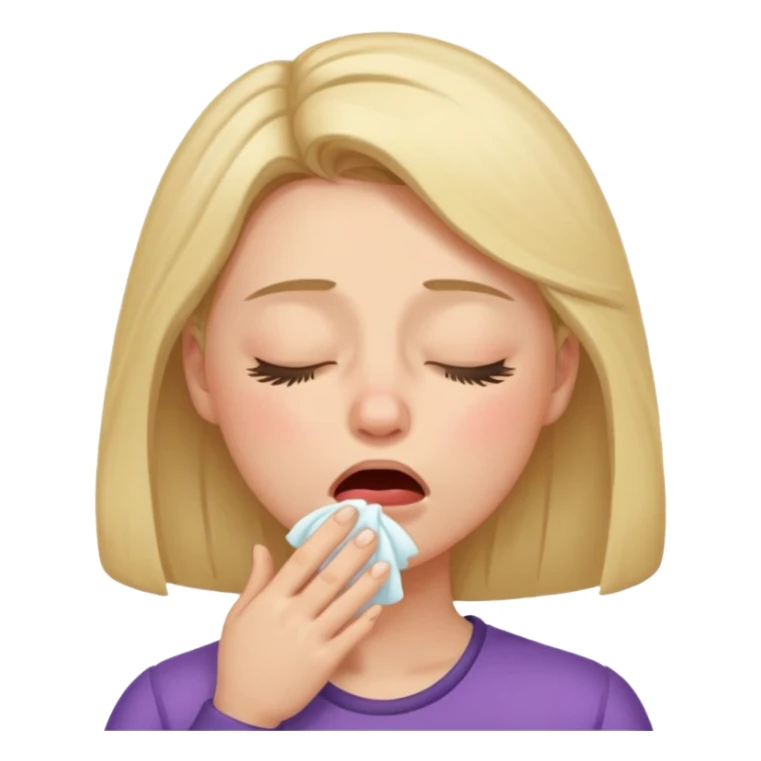 Woman mid-sneeze with puffed cheeks










 sticker