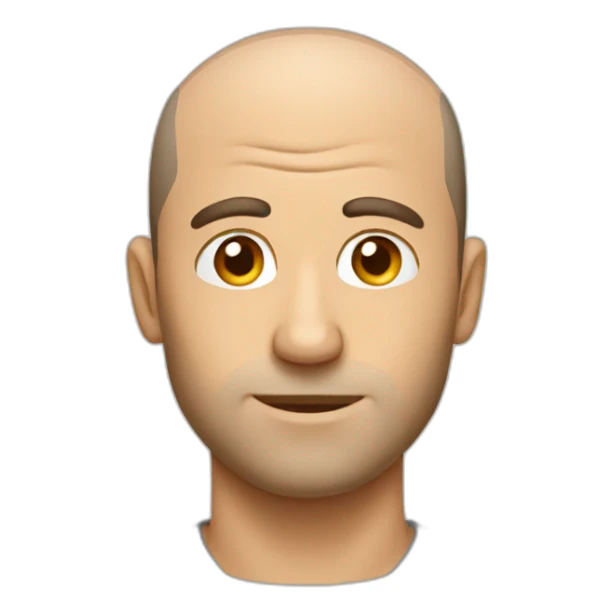 man hair loss profile face sticker