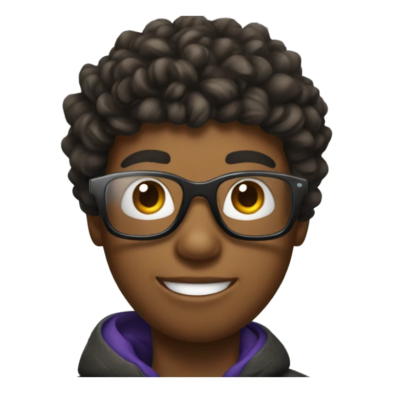 a boy with bristles and glasses on a snowboard sticker